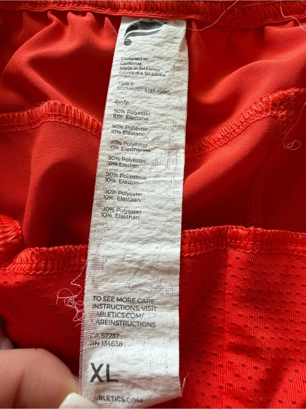 Fabletics Men’s Red Athletic Performance Shorts Size XL